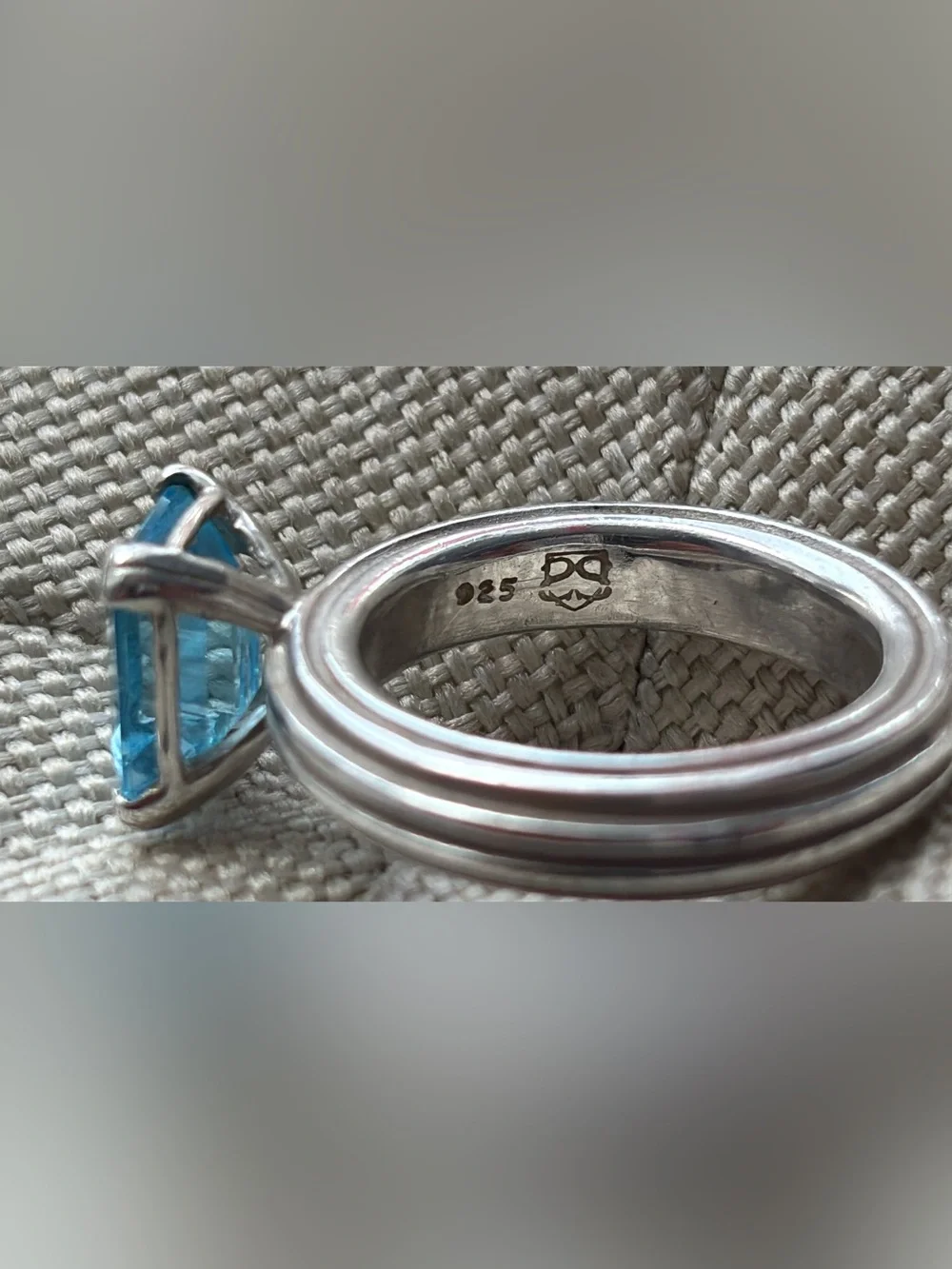 Slane and Slane Sterling Silver Blue Topaz Ring